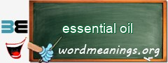 WordMeaning blackboard for essential oil
